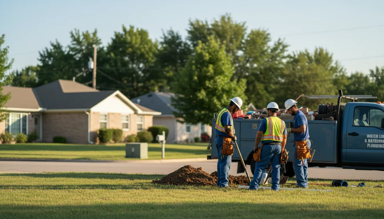 Residential water line and bathroom plumbing service in Alamo, ND